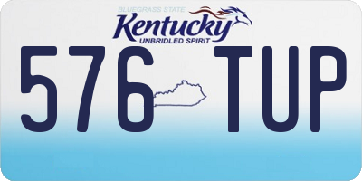 KY license plate 576TUP
