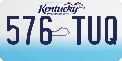 KY license plate 576TUQ