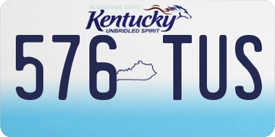 KY license plate 576TUS