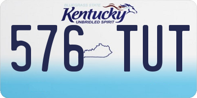 KY license plate 576TUT