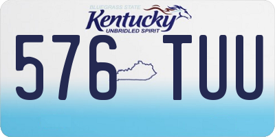 KY license plate 576TUU
