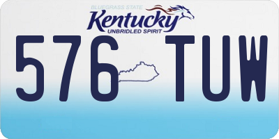 KY license plate 576TUW