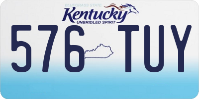 KY license plate 576TUY