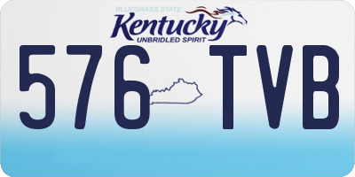 KY license plate 576TVB