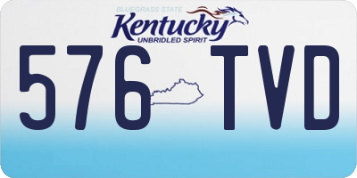 KY license plate 576TVD