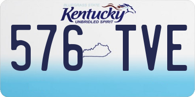 KY license plate 576TVE