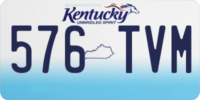 KY license plate 576TVM