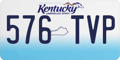 KY license plate 576TVP