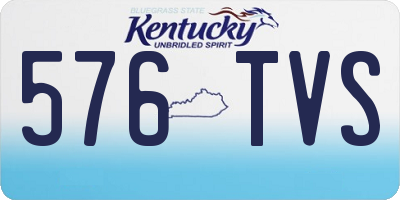 KY license plate 576TVS