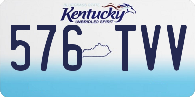 KY license plate 576TVV