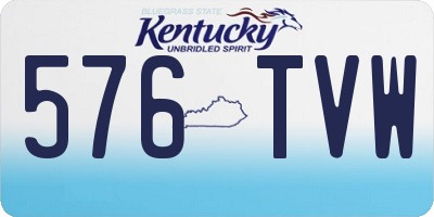 KY license plate 576TVW