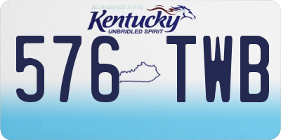 KY license plate 576TWB