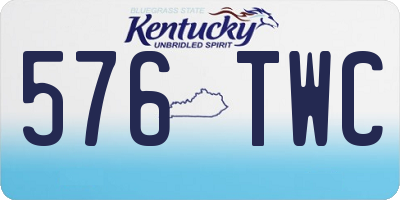 KY license plate 576TWC