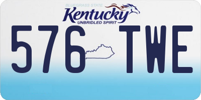 KY license plate 576TWE