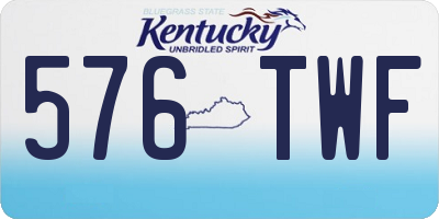 KY license plate 576TWF