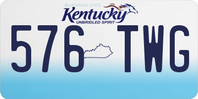 KY license plate 576TWG