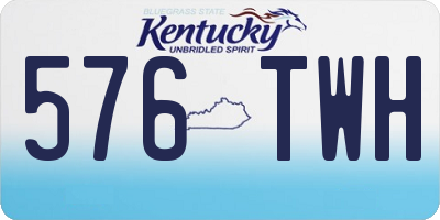 KY license plate 576TWH