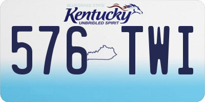 KY license plate 576TWI