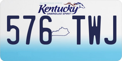 KY license plate 576TWJ