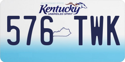KY license plate 576TWK