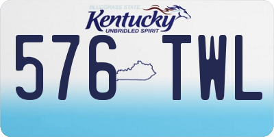 KY license plate 576TWL