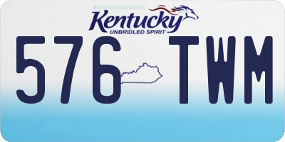 KY license plate 576TWM