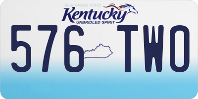 KY license plate 576TWO