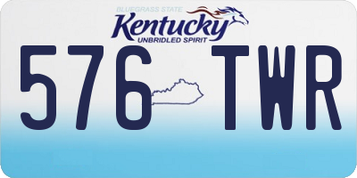 KY license plate 576TWR