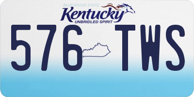 KY license plate 576TWS