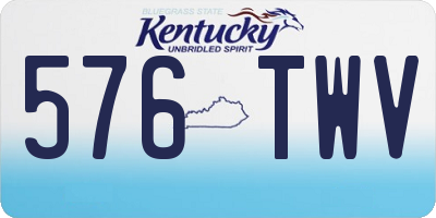 KY license plate 576TWV