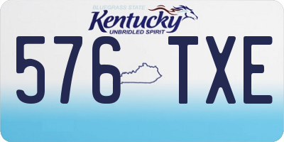 KY license plate 576TXE