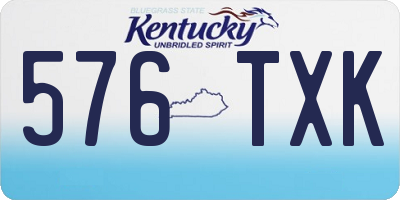 KY license plate 576TXK