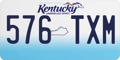 KY license plate 576TXM