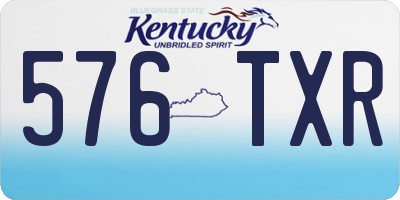 KY license plate 576TXR