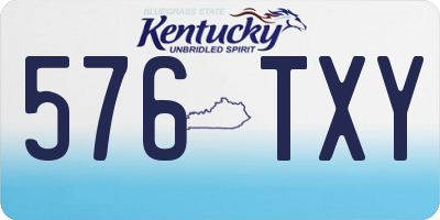 KY license plate 576TXY