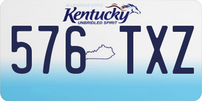KY license plate 576TXZ