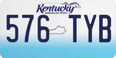 KY license plate 576TYB