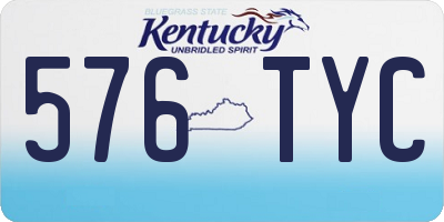 KY license plate 576TYC