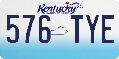 KY license plate 576TYE