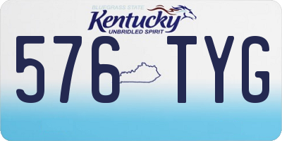 KY license plate 576TYG