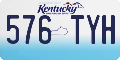 KY license plate 576TYH
