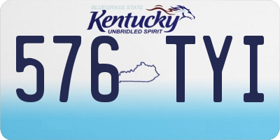 KY license plate 576TYI