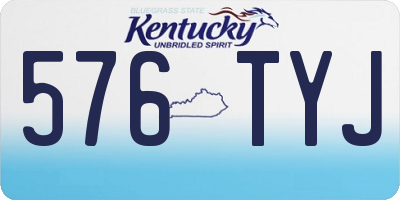 KY license plate 576TYJ