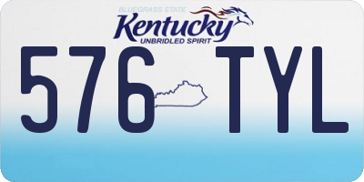 KY license plate 576TYL