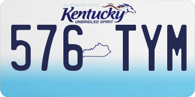 KY license plate 576TYM