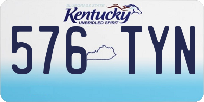 KY license plate 576TYN