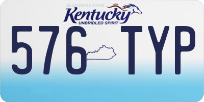 KY license plate 576TYP