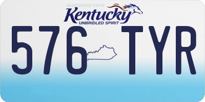 KY license plate 576TYR