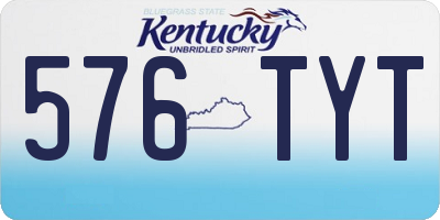 KY license plate 576TYT