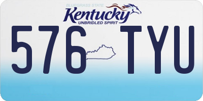 KY license plate 576TYU